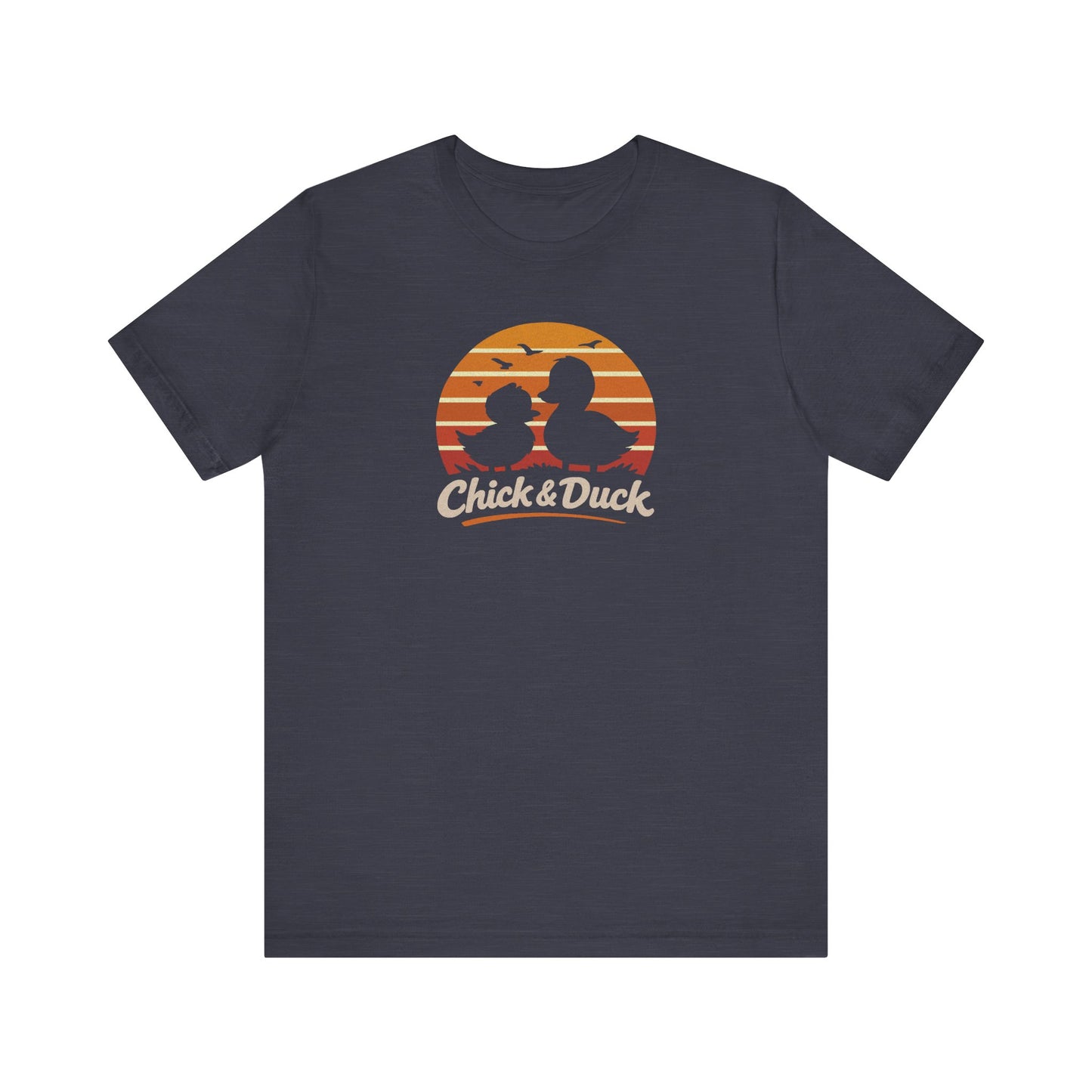 The Chick and the Duck — Friends Retro Tee (Dark)