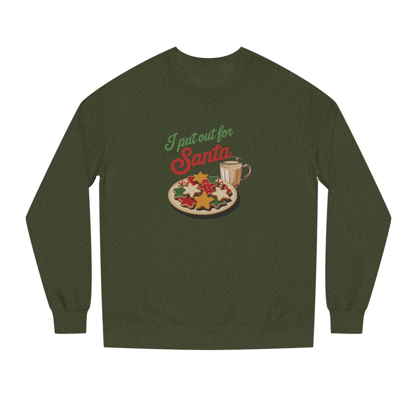 I Put Out for Santa — Retro Christmas Cookies Sweatshirt (Dark)