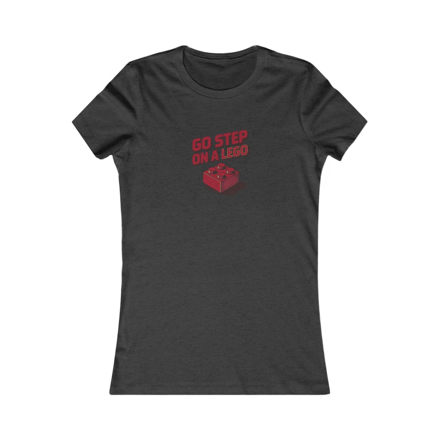Go Step on a LEGO — Red Plastic Brick Retro Women's Tee (Dark)