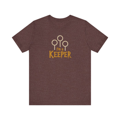I’m a Keeper — Harry Potter Quidditch Retro Tee (Dark)