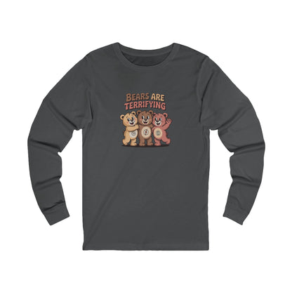 Bears Are Terrifying (Cute Edition) — Retro Long Sleeve (Dark)