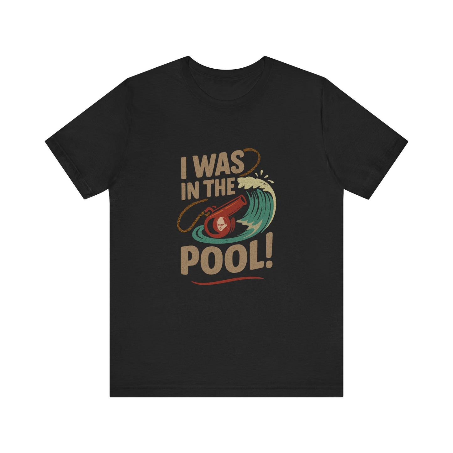 I Was in the Pool! — George Costanza Shrinkage Retro Tee (Dark)