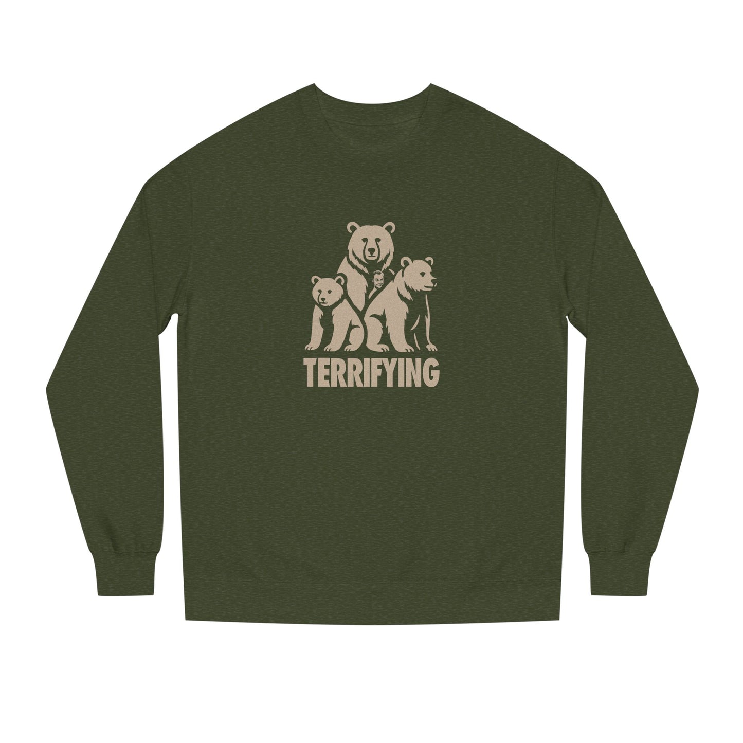 Bears Are Terrifying — Retro Silhouette Sweatshirt (Dark)