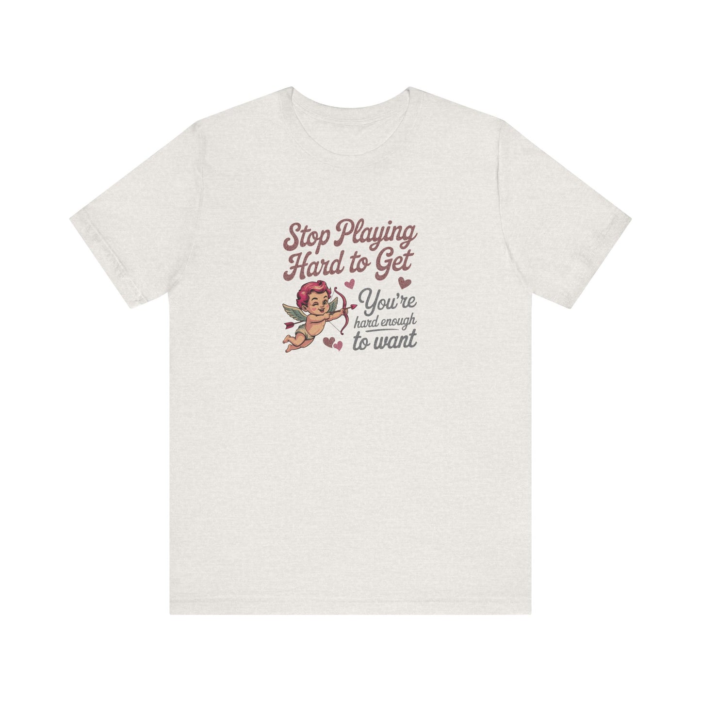 Stop Playing Hard to Get — Retro Cupid Tee (Light)
