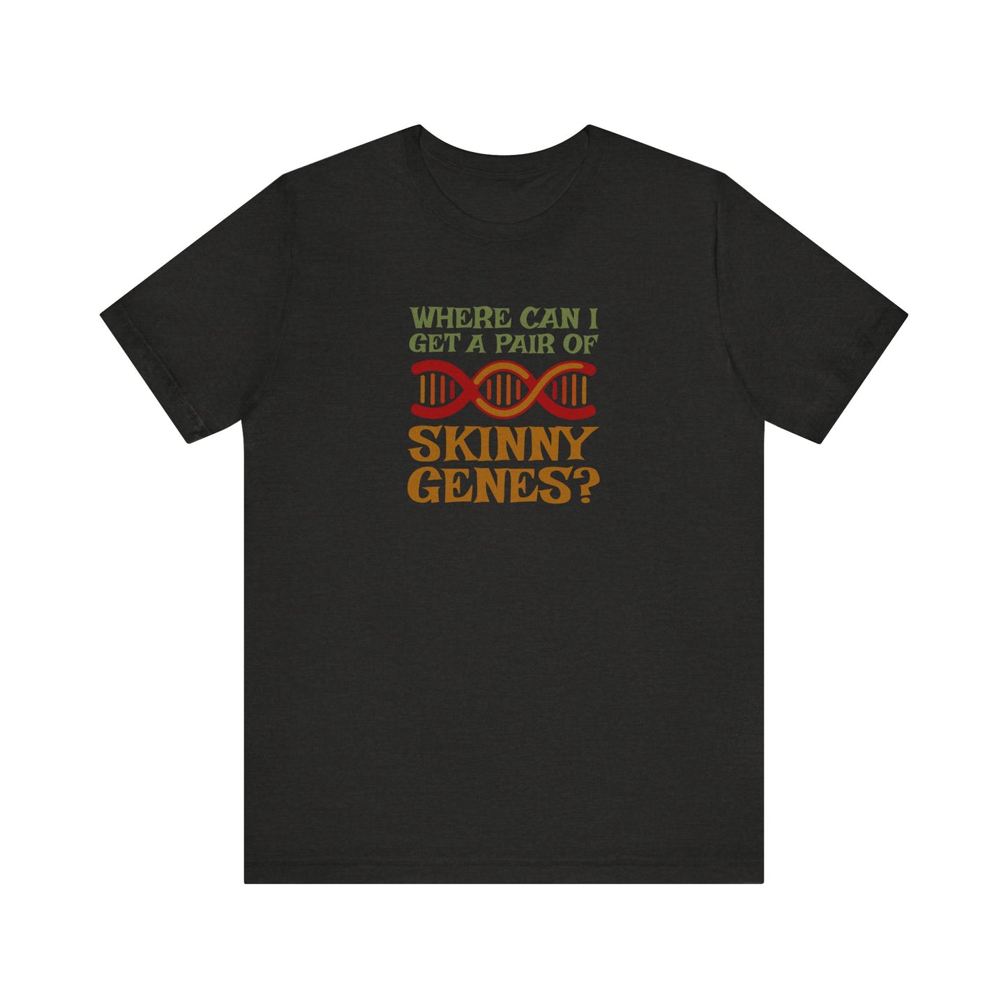 Pair of Skinny Genes (Colorful) — Retro Graphic Tee (Dark)