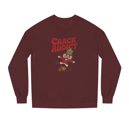Crack Addict Nutcracker (Unhinged Remix) — Retro Sweatshirt (Dark)