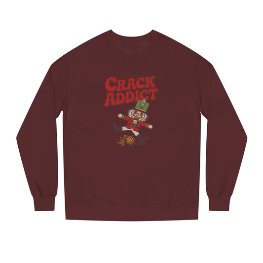 Crack Addict Nutcracker (Unhinged Remix) — Retro Sweatshirt (Dark)