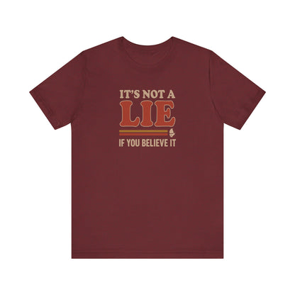 It’s Not a Lie, If You Believe It — George Costanza Retro Tee (Dark)