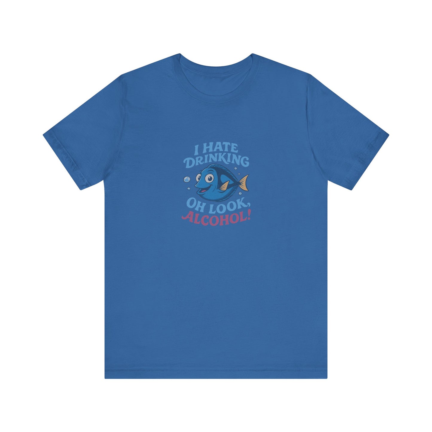I Hate Drinking (Oh Look, Alcohol!) — Forgetful Fish Retro Tee (Dark)