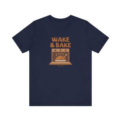 Wake & Bake — Retro Thanksgiving Turkey Tee (Dark)