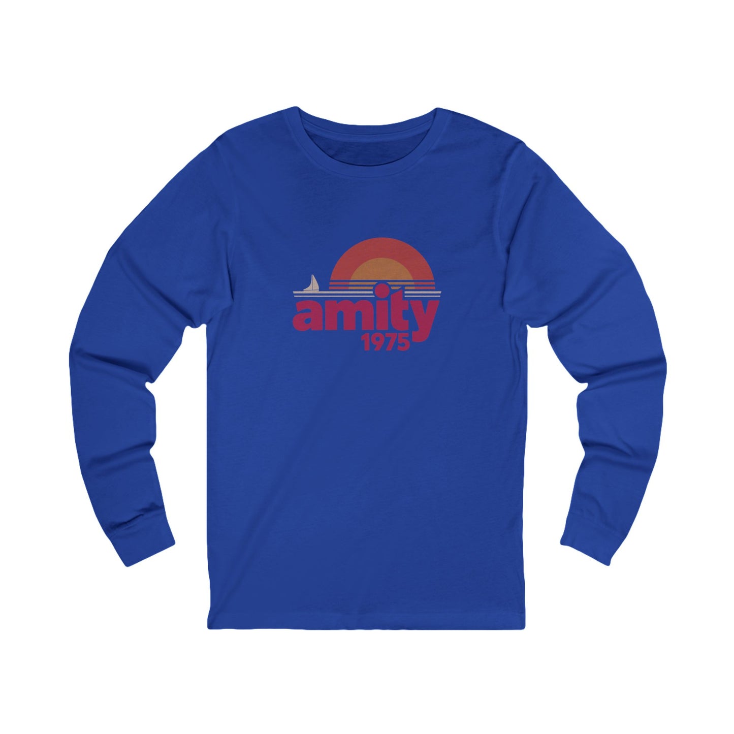 Amity Island 1975 — Jaws-Inspired Retro Long Sleeve (Dark)
