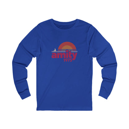 Amity Island 1975 — Jaws-Inspired Retro Long Sleeve (Dark)