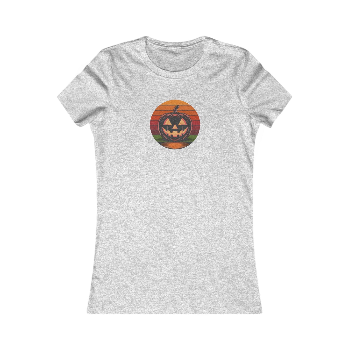 Retro Jack: Bold Grin — Halloween Sunset Women's Tee (Light)