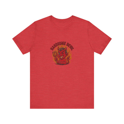 Handsome Devil — Fiery Retro Halloween Tee (Light)