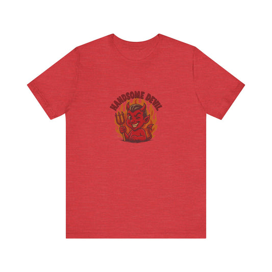 Handsome Devil — Fiery Retro Halloween Tee (Light)