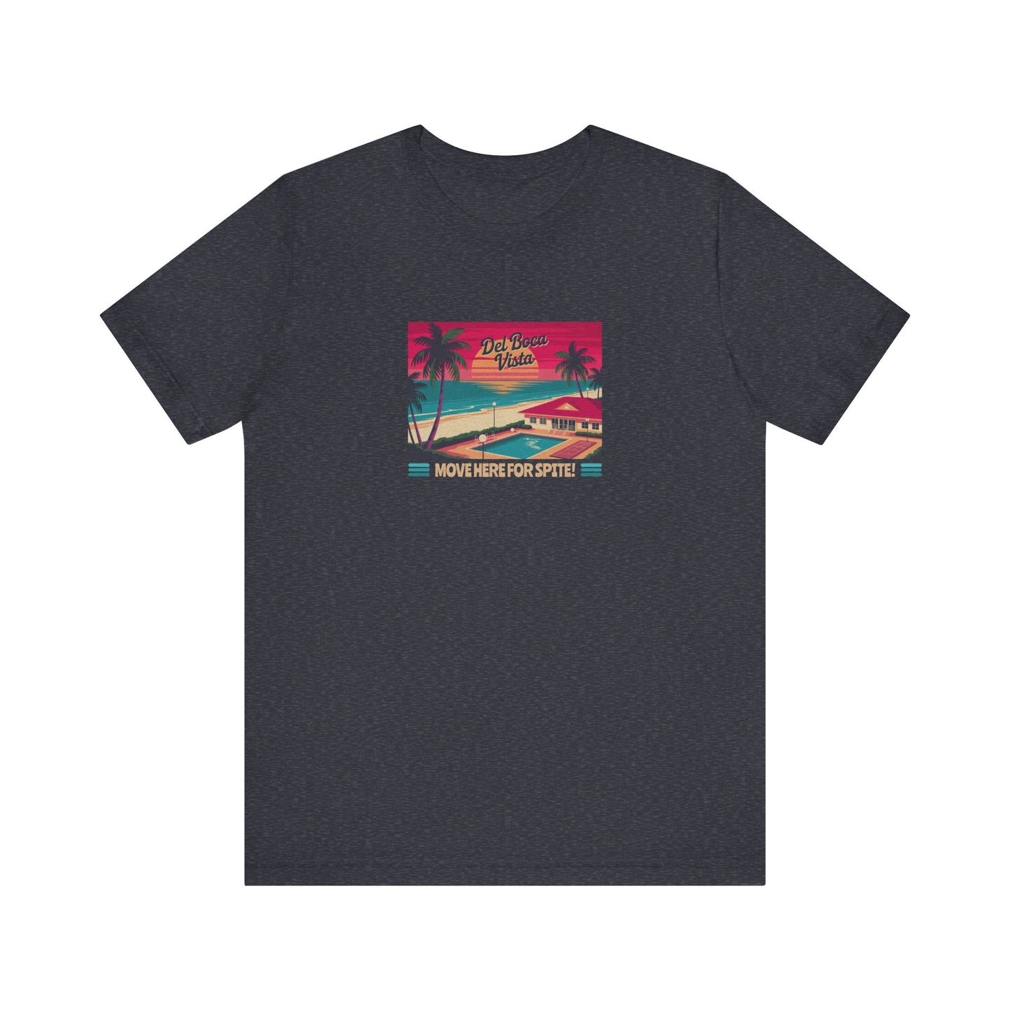 Del Boca Vista (Move Here For Spite!) — Seinfeld Retro Tee (Dark)