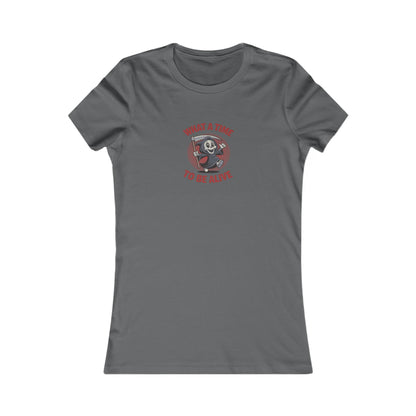 What a Time to Be Alive (Cute) — Lil Reaper Retro Women's Tee (Dark)