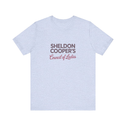 Sheldon Cooper’s Council of Ladies — TBBT Retro Tee (Light)