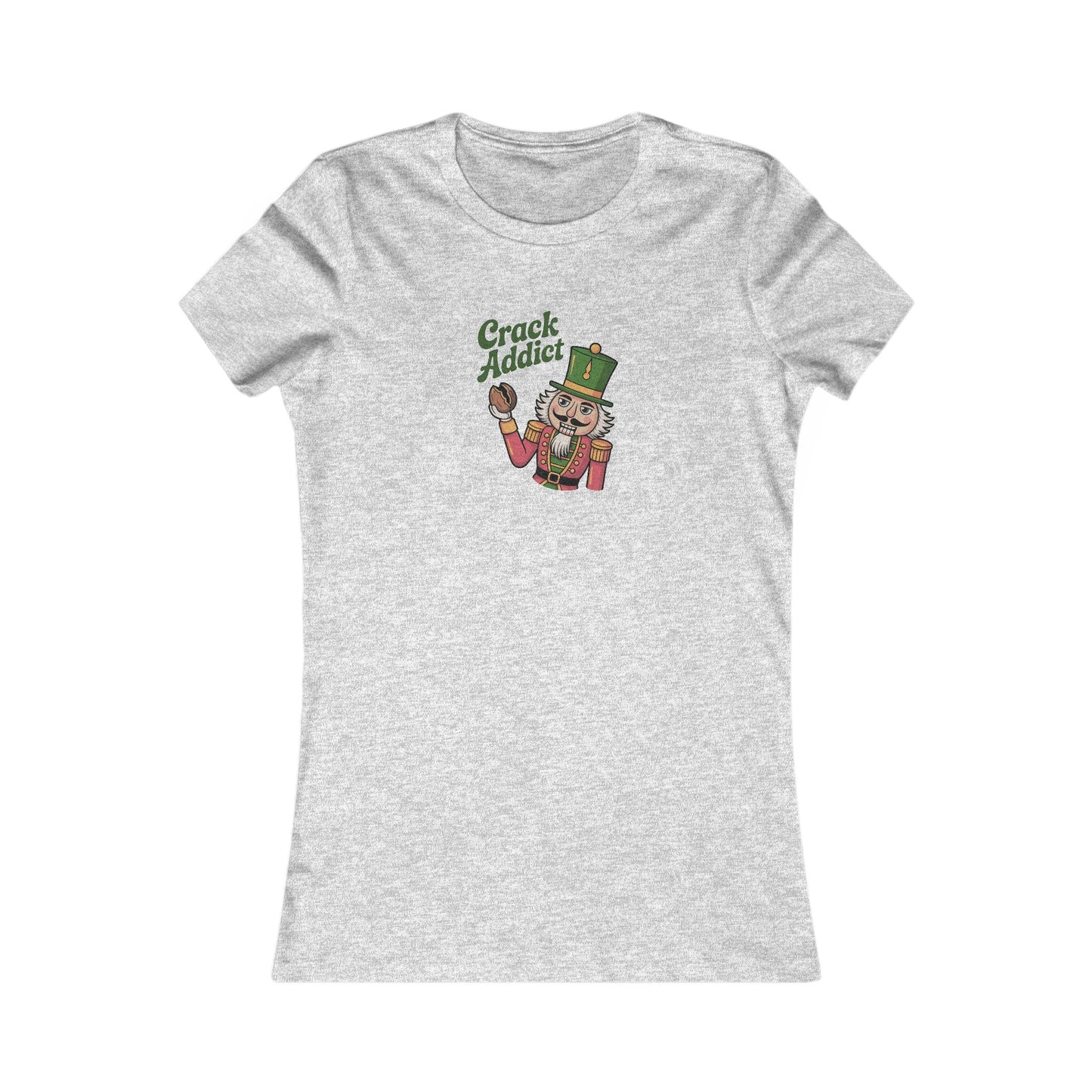 Crack Addict Nutcracker — Vintage Christmas Women's Tee (Light)