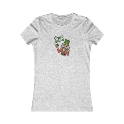 Crack Addict Nutcracker — Vintage Christmas Women's Tee (Light)