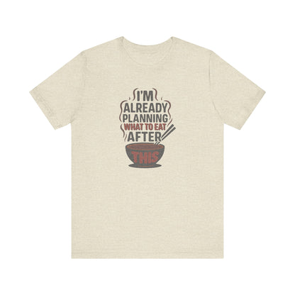Planning What to Eat After This — Retro Foodie Tee (Light)