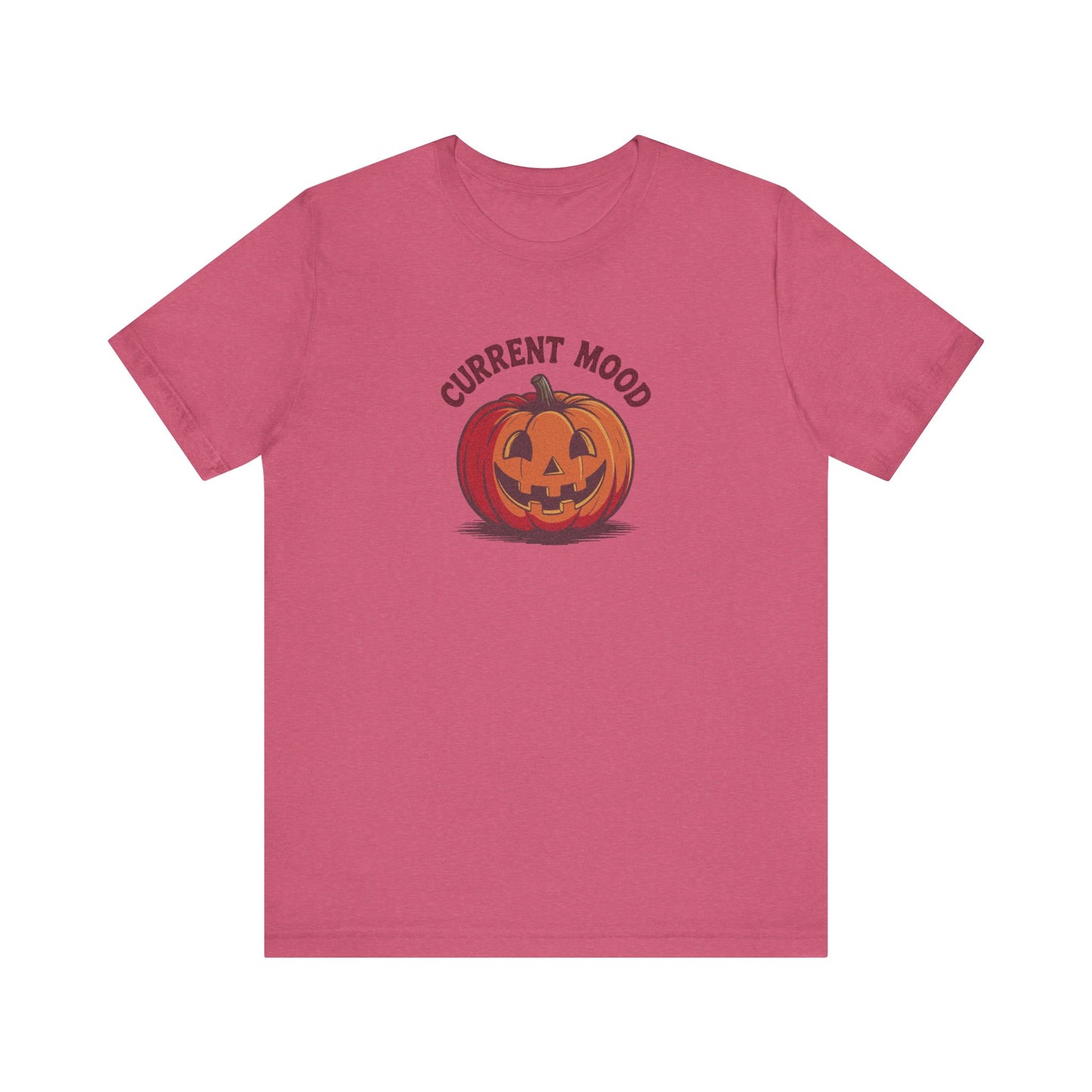 Current Mood (Classic Pumpkin) — Retro Halloween Tee (Light)