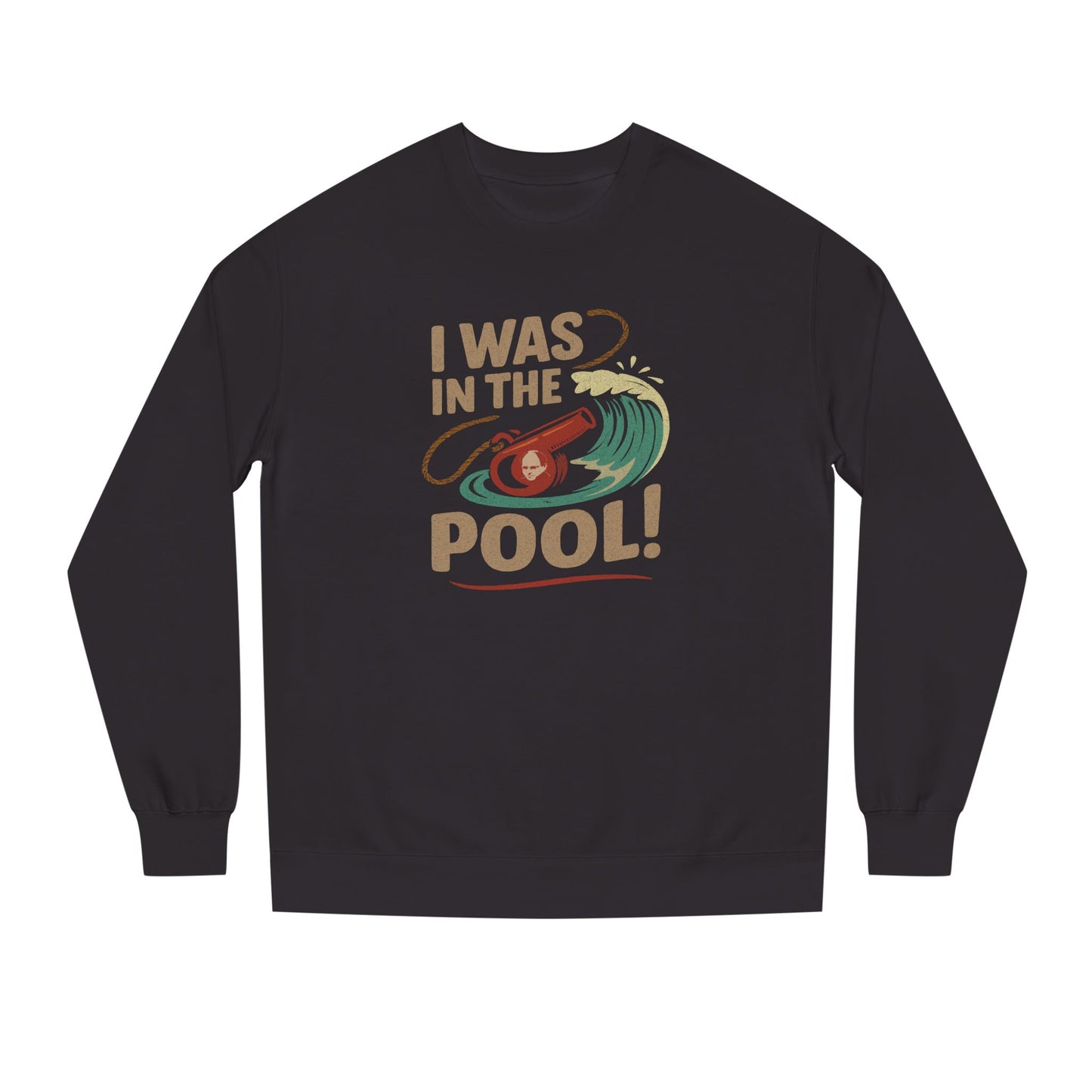 I Was in the Pool! — George Costanza Shrinkage Retro Sweatshirt (Dark)