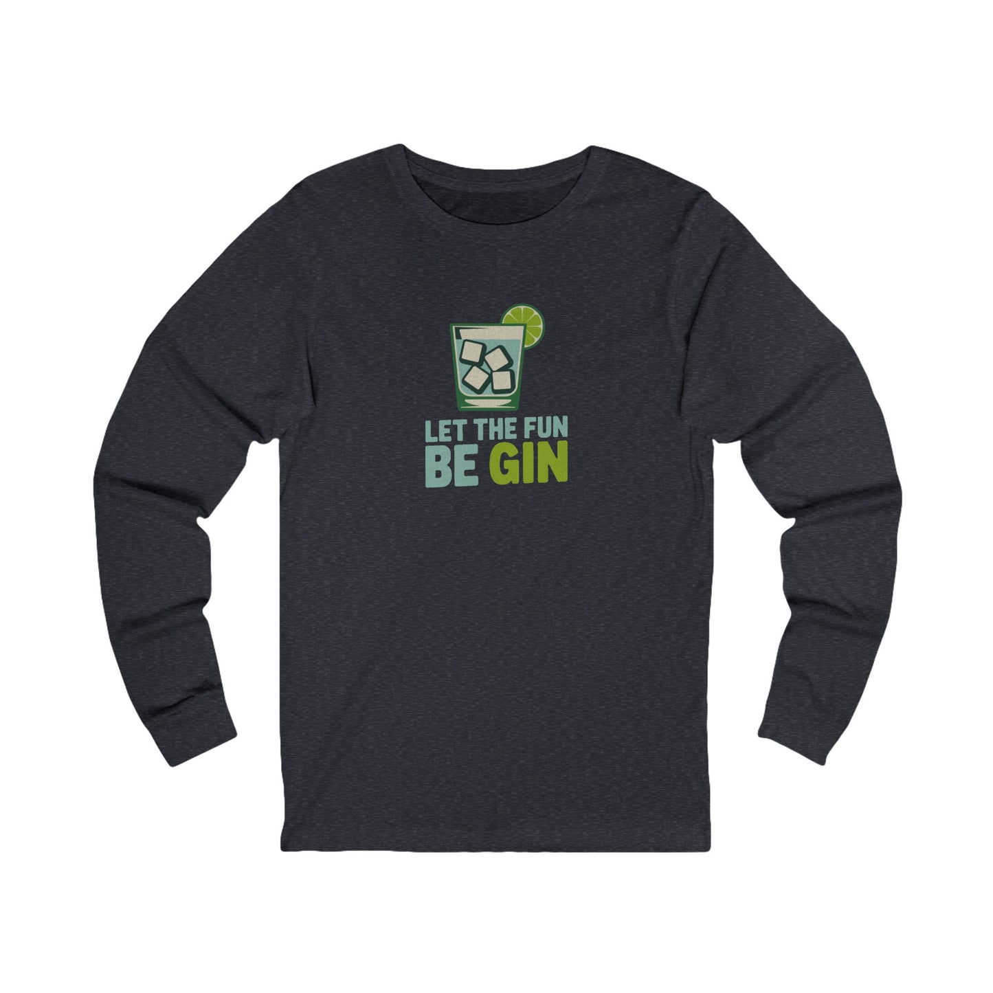 Party Starter: Let the Fun Be Gin – Cocktail Retro Long Sleeve (Dark)