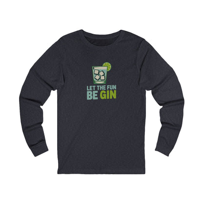 Party Starter: Let the Fun Be Gin – Cocktail Retro Long Sleeve (Dark)