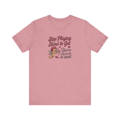 Stop Playing Hard to Get — Retro Cupid Tee (Light)
