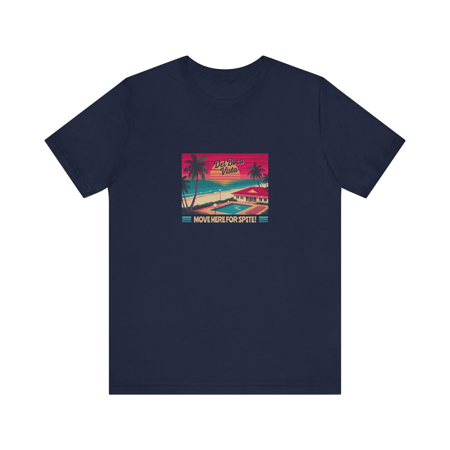 Del Boca Vista (Move Here For Spite!) — Seinfeld Retro Tee (Dark)