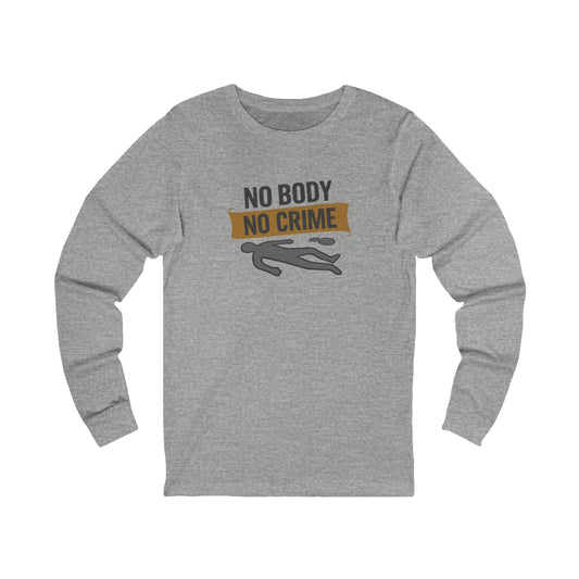 No Body, No Crime — Psych Crime Scene Retro Long Sleeve (Light)