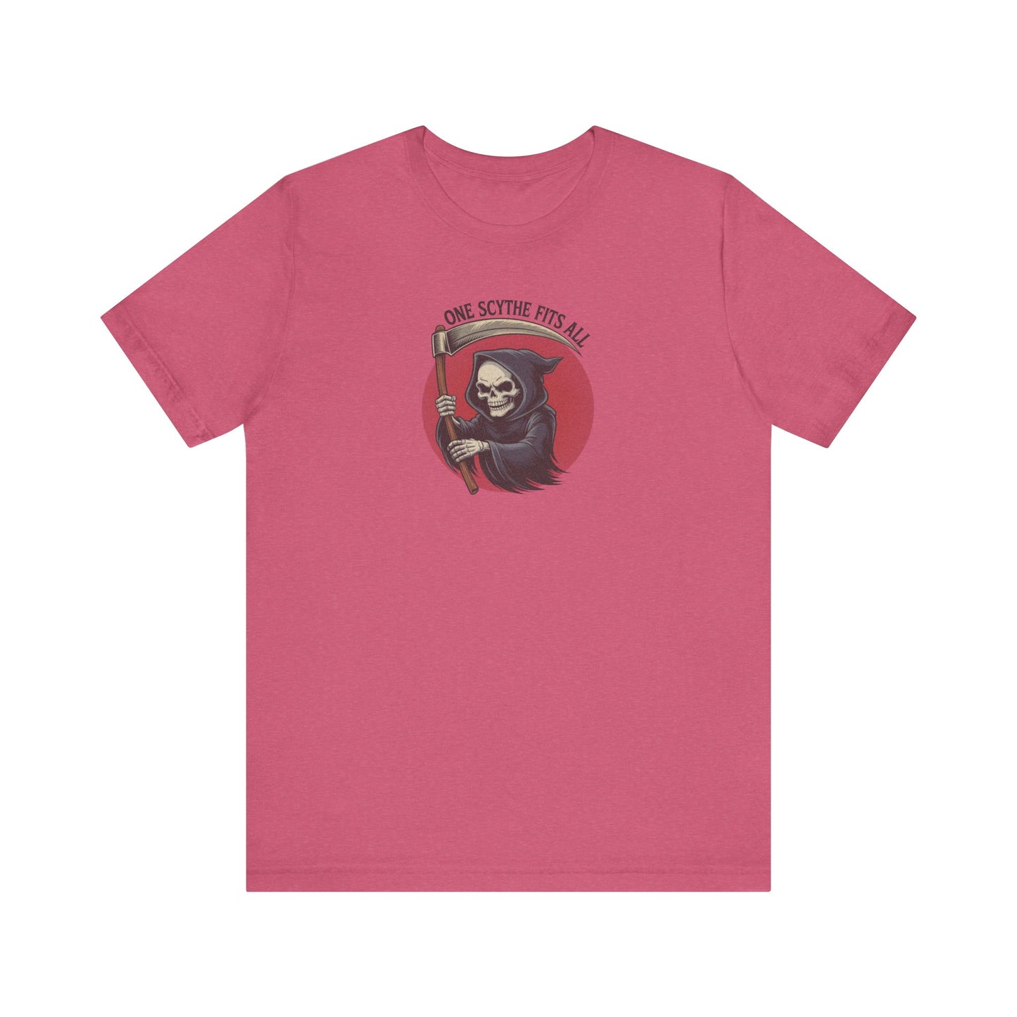 One Scythe Fits All — Grim Reaper Retro Tee (Light)