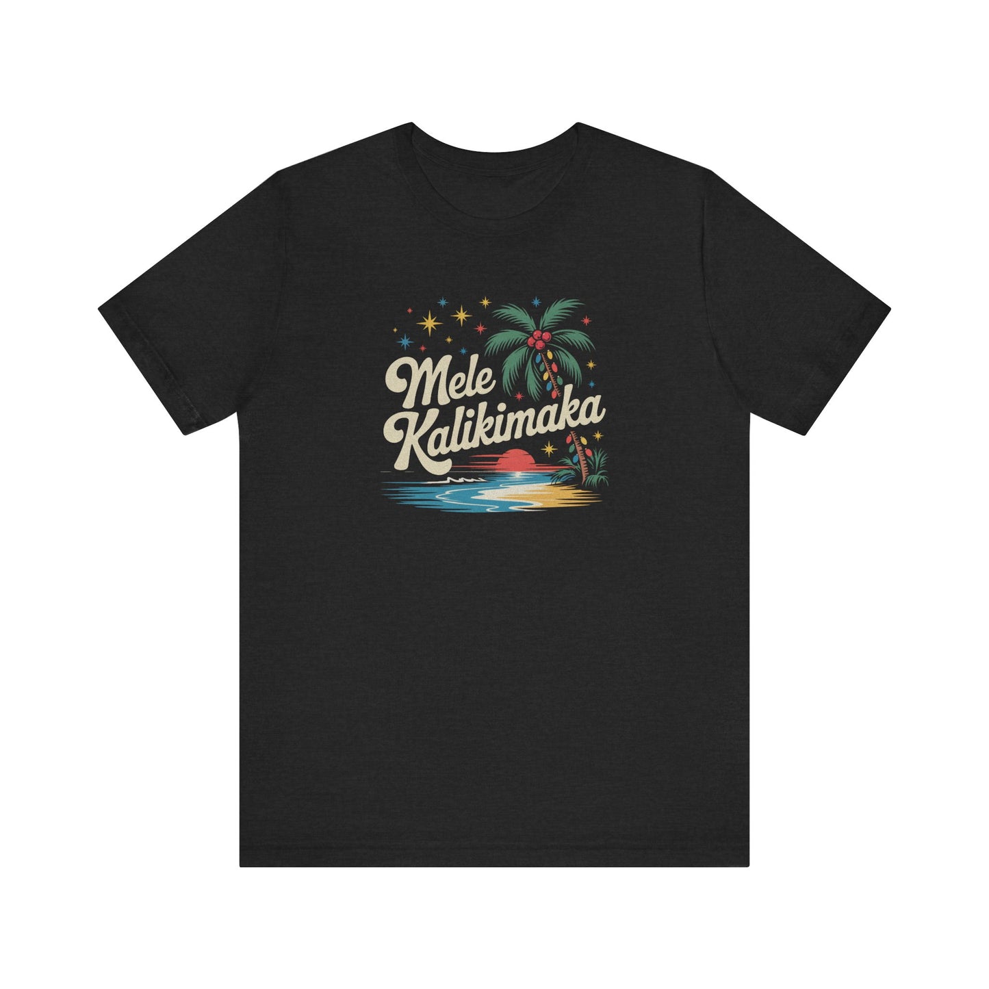 Mele Kalikimaka — Retro Hawaiian Christmas Tee (Dark)