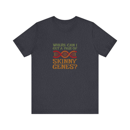Pair of Skinny Genes (Colorful) — Retro Graphic Tee (Dark)