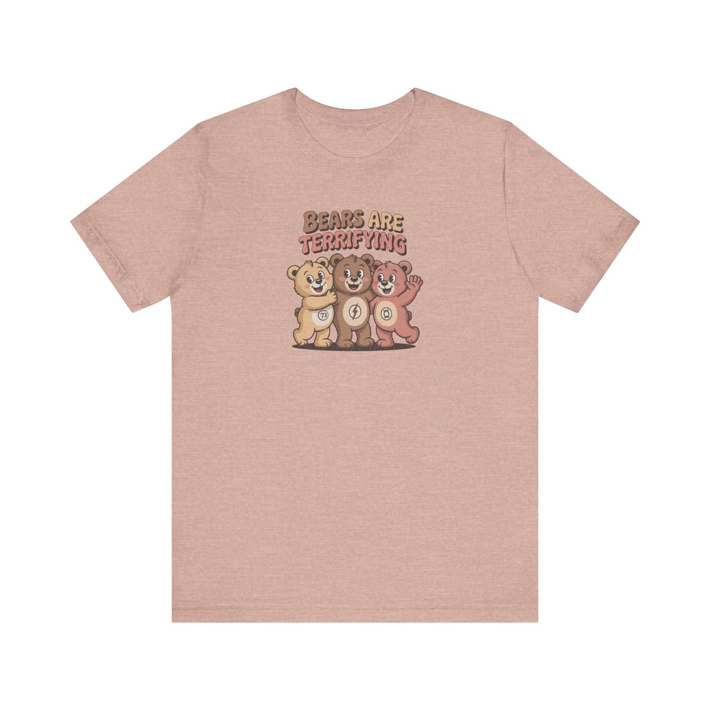 Bears Are Terrifying (Cute Remix) — Retro Tee (Light)