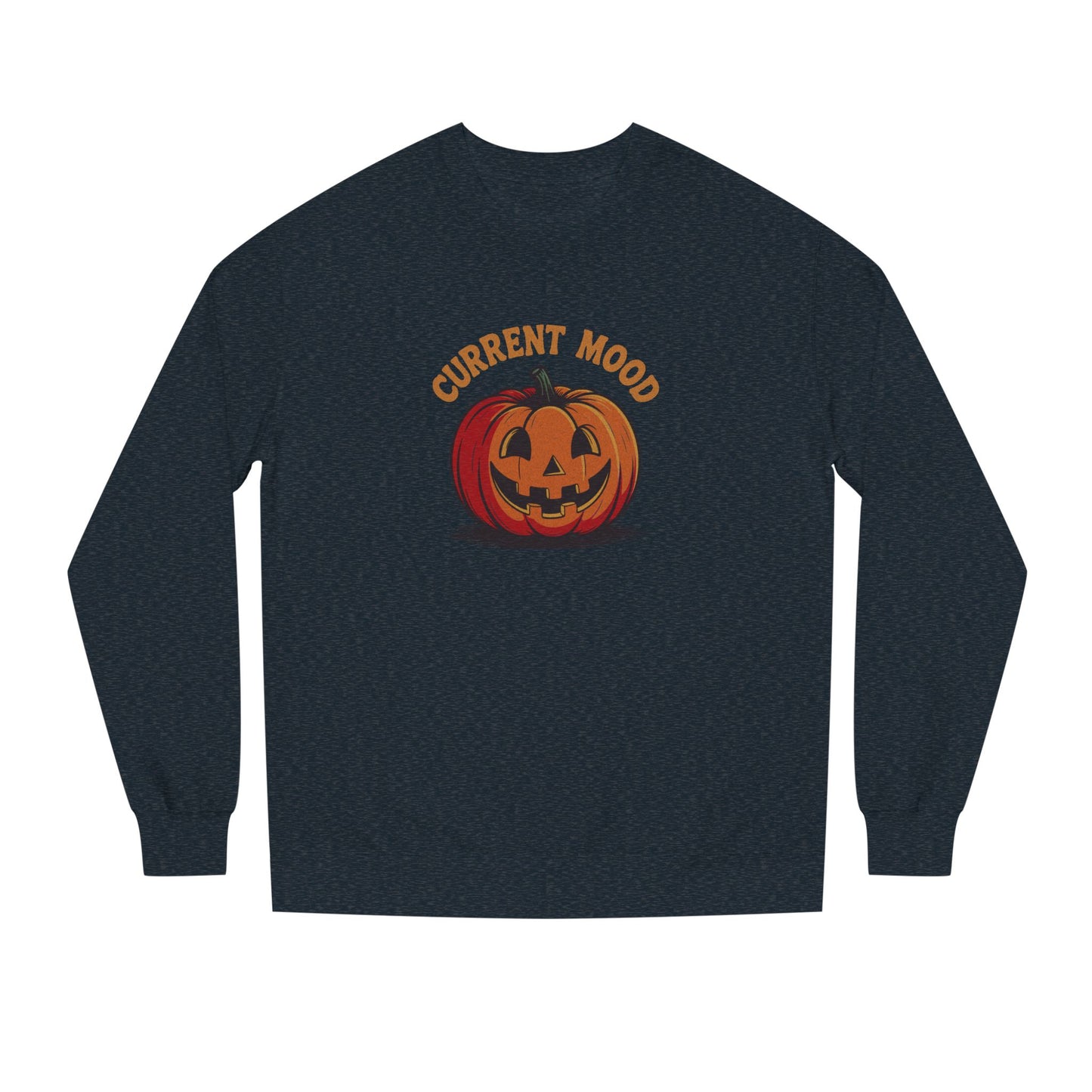 Current Mood (Classic Pumpkin) — Retro Halloween Sweatshirt (Dark)