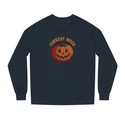 Current Mood (Classic Pumpkin) — Retro Halloween Sweatshirt (Dark)