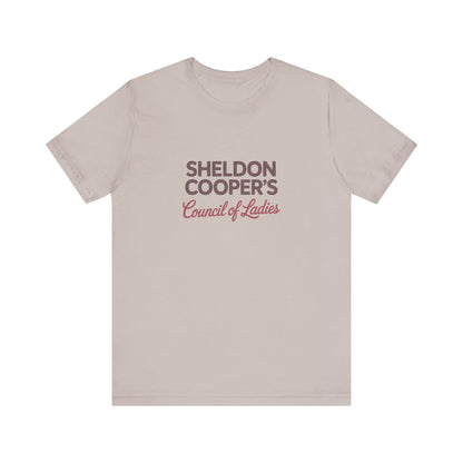 Sheldon Cooper’s Council of Ladies — TBBT Retro Tee (Light)