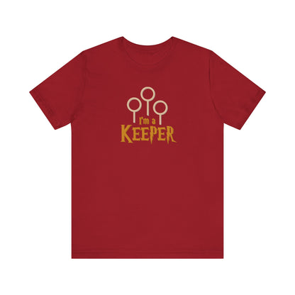 I’m a Keeper — Harry Potter Quidditch Retro Tee (Dark)