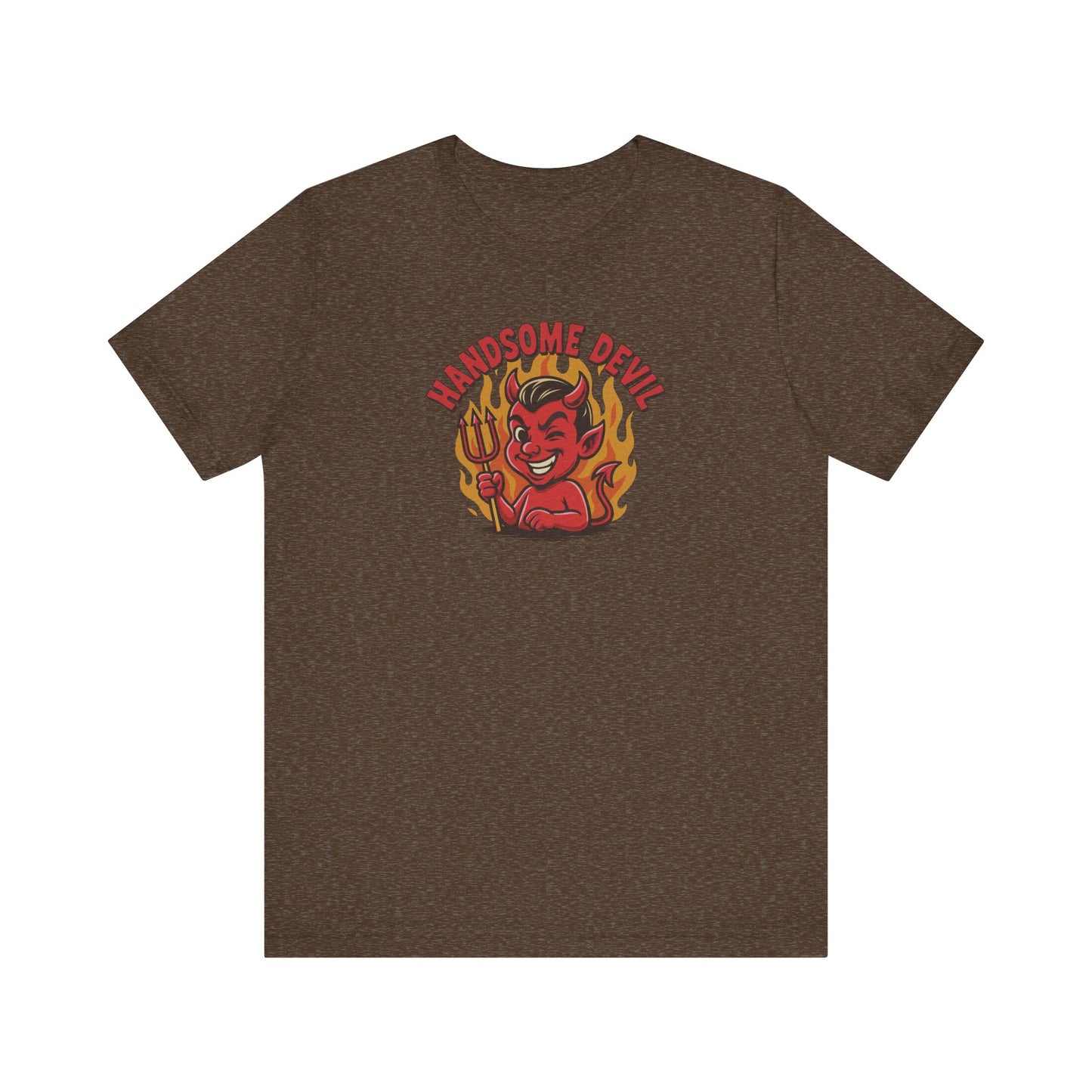 Handsome Devil — Fiery Retro Halloween Tee (Dark)
