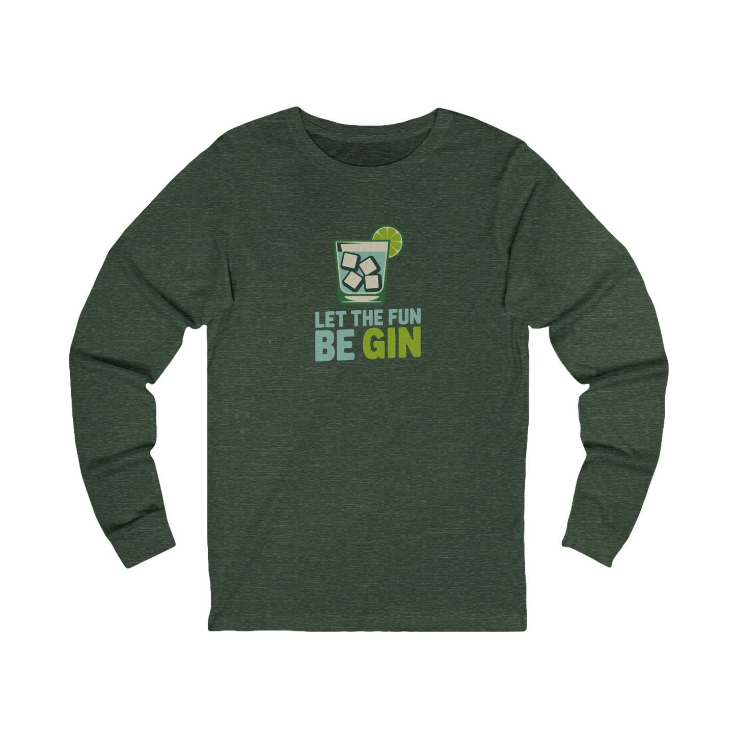 Party Starter: Let the Fun Be Gin – Cocktail Retro Long Sleeve (Dark)