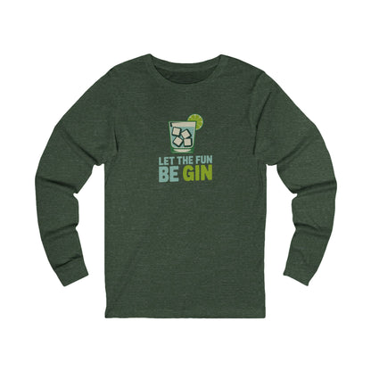Party Starter: Let the Fun Be Gin – Cocktail Retro Long Sleeve (Dark)