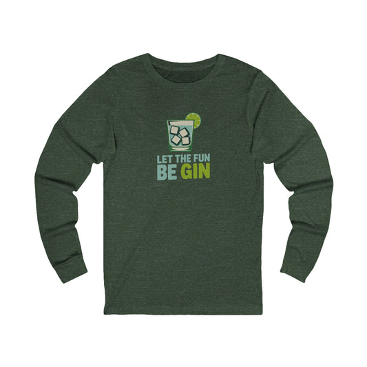 Party Starter: Let the Fun Be Gin – Cocktail Retro Long Sleeve (Dark)