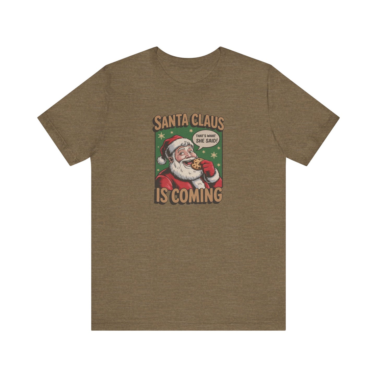 Santa Claus is Coming — Vintage Christmas Tee (Light)