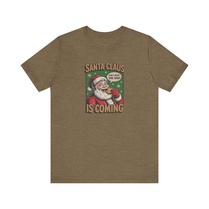 Santa Claus is Coming — Vintage Christmas Tee (Light)
