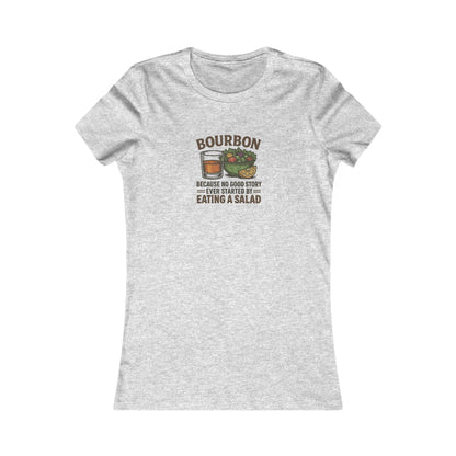 Bourbon > Eating a Salad — Retro Women's Tee (Light)