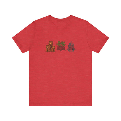 Bears, Beets, Battlestar (Icons) — Retro Tee (Light)