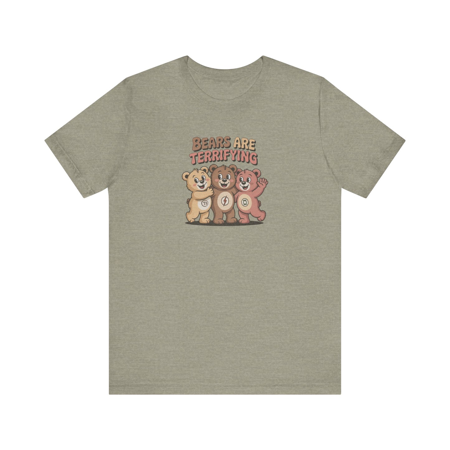 Bears Are Terrifying (Cute Remix) — Retro Tee (Light)