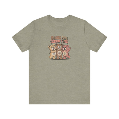 Bears Are Terrifying (Cute Remix) — Retro Tee (Light)
